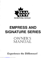 Triple E 2001 Empress series Owner's Manual