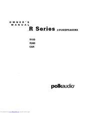 Polk Audio R300 Owner's Manual