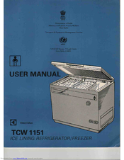 Electrolux TCW 1151 User Manual