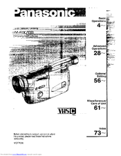 Panasonic NV-RX70B Operating Instructions Manual