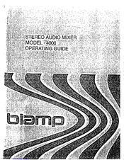 Biamp 4000 Operating Manual