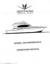 Bertram 390 Convertible Operator's Manual