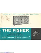 Fisher E-48-WA Operating Instructions And Warranty