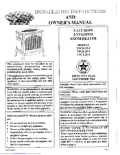 White Mountain Hearth VFCT-25-3 Installation Instructions And Owner's Manual