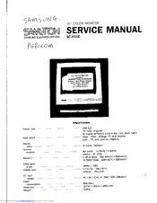Samsung SC-431E Samtron Service Manual