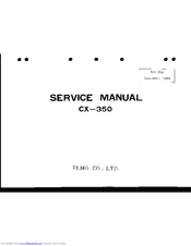 Elmo CX-350 Xenon Service Manual