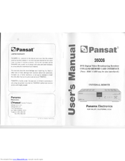 Pansat 3500S User Manual