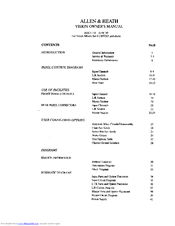 ALLEN & HEATH Vision Series Owner's Manual