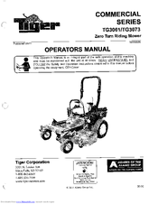 Tiger TG3073 Operator's Manual