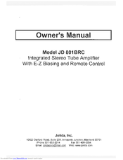 Jolida JD 801BRC Owner's Manual