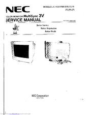 NEC MultiSync 3V JC-1535VMA Service Manual