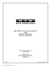 HTD HD-IWS10 Owner's Manual