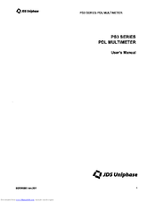 JDS Uniphase PS3 series User Manual