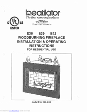 Heatilator E36 Installation And Operator's Manual