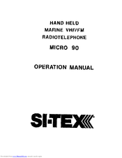 Si-tex MICRO 90 Operation Manual