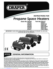 Draper PSH105SS Instructions Manual