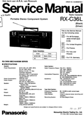 Panasonic RX-C36L Service Manual