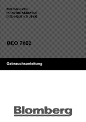 Blomberg BEO 7002 Operating Instructions Manual