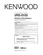 Kenwood VRS-6100 Instruction Manual