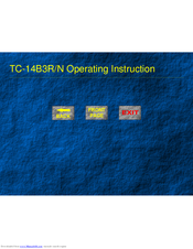 Panasonic TC-14B3R Operating Instructions Manual