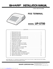 Sharp UP-5700 Installation Manual