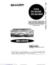 Sharp VC-A310X Operation Manual