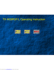 Panasonic TX-W28R3L Operating Instructions Manual