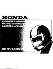 Honda CBR1100XX Owner's Manual