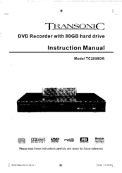 Transonic TC2058DR Instruction Manual