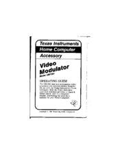 Texas Instruments UM1381 Operating Manual