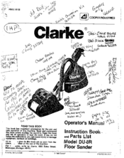 Clarke DU-8R Operator's Manual