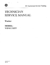 GE WIP4013SRW Service Manual