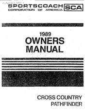 SportsCoach Pathfinder 1989 Owner's Manual