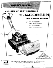 Jacobsen Lawn Queen and Manor 21 Manual needed