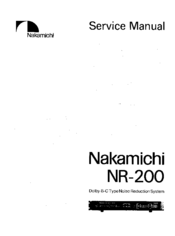 Nakamichi NR-200 Service Manual