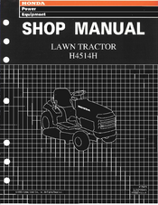 Honda H4524H Workshop Manual