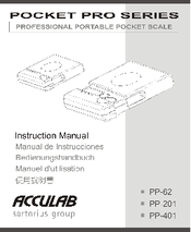 Acculab PP-62 Instruction Manual