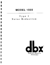 dbx 150X Type I Service Manual