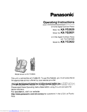 Panasonic KX-TG2621 Operating Instructions Manual