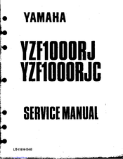 Yamaha YZF1000RJ Service Manual