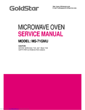Goldstar ms-71gmu Service Manual