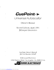 JLCooper Electronics CuePoint Owner's Manual