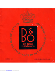 BeoCord 1800 Operating Instructions Manual