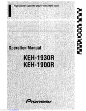Pioneer KEH-1900R Operation Manual