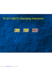Panasonic TX-21S3TL Operating Instructions Manual