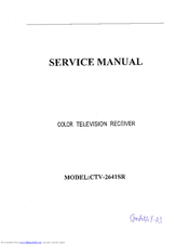 Premier ctv-2641sr Service Manual