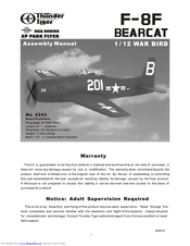 THUNDER TIGER F-8F BEARCAT - ASSEMBLY Assembly Manual