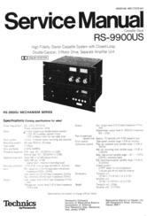 Technics RS-9900US Service Manual