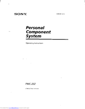 Sony PMC-202 Operating Instructions Manual
