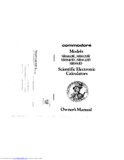 Commodore SR9120D Owner's Manual